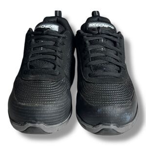 Skechers Alloy Toe Slip Resistant Black Safety Work Shoes Women’s Size 5.5